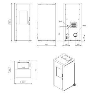 Poêle à granulés Canadian Spa Company Brigitte 8.3kW gris
